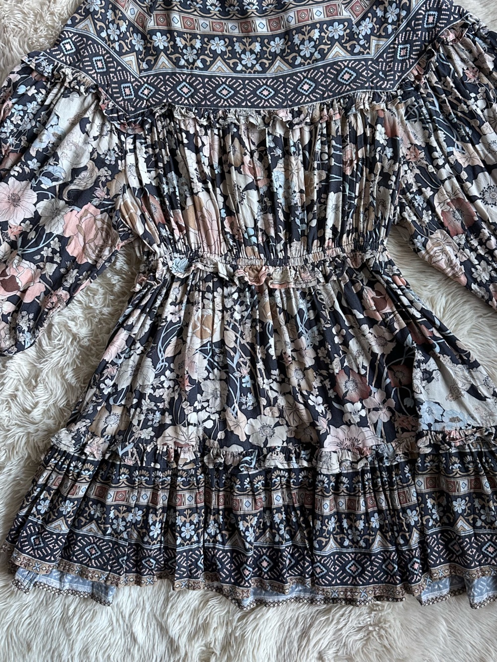 Spell & the Gypsy Amethyst Play Dress in Nightfall Print Boho Size M - Picture 14 of 15